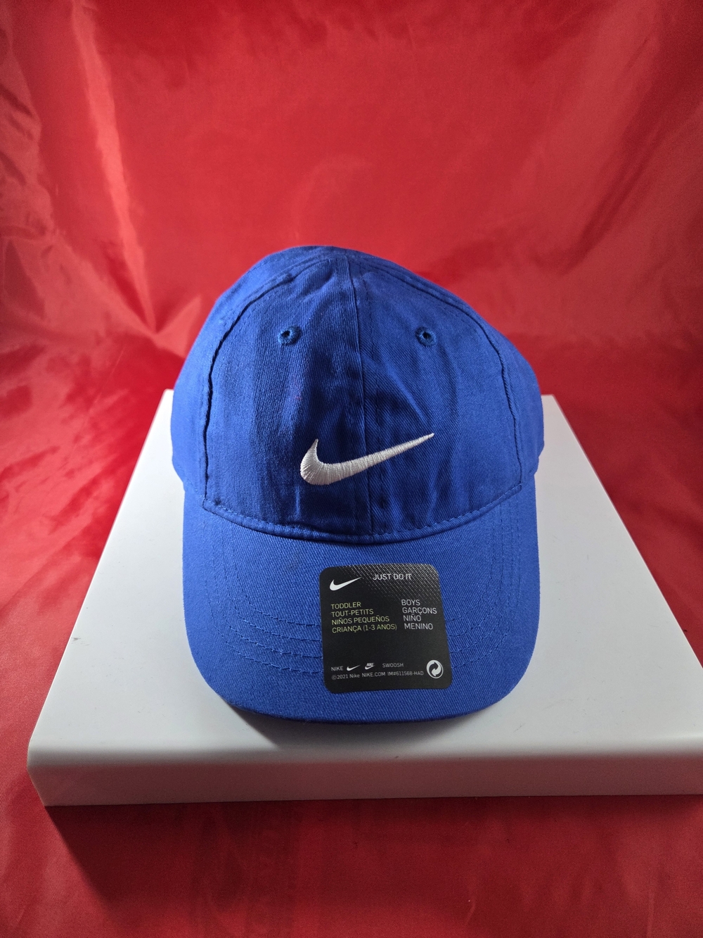 Nike Blue Kids Baseball Hat with White Swoosh